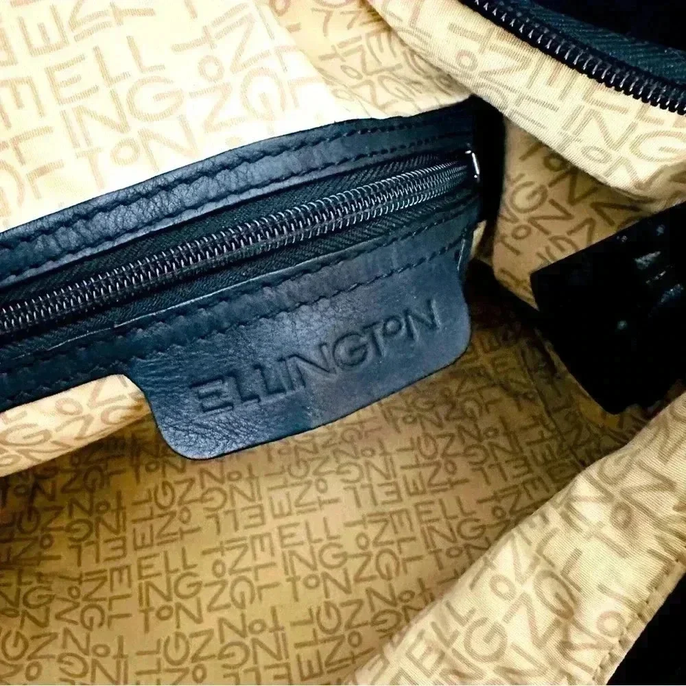 Ellington Leather Woven Large Hobo Bag